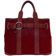 Hermès Vintage Pre-owned Canvas handvskor Red, Dam