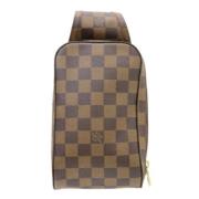 Louis Vuitton Vintage Pre-owned Tyg axelremsvskor Brown, Dam