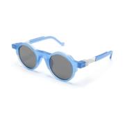 Vava Eyewear Bl0002 Crystal Blue Matt Sunglasses Blue, Unisex