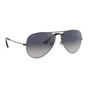 Ray-Ban Klassiska Aviator Solglasögon Metall Kristall Gray, Herr