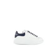 Alexander McQueen Vit Marinblå Läder Sneakers White, Dam