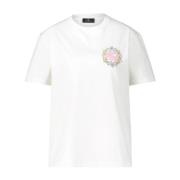 Etro Blommig Logotyp T-shirt White, Dam