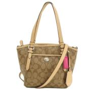 Coach Pre-owned Pre-owned Plast totevskor Beige, Dam