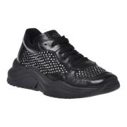 Baldinini Sneaker in black mesh Black, Dam