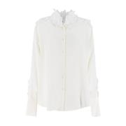 Ermanno Scervino Elegant Spetsblus White, Dam