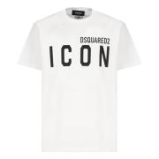 Dsquared2 Vit T-shirt med logotyptryck White, Herr