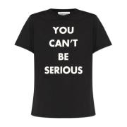 Moschino T-shirt med tryck Black, Dam