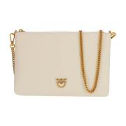 Pinko Love Birds Clutch med Diamond Cut Beige, Dam