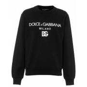Dolce & Gabbana Stilren Tröja med Unik Design Black, Herr
