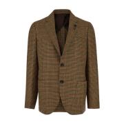 Lardini Beige Jacka 2 Knappar Ficka Patch Beige, Herr