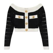 Balmain Topp med knappar Black, Dam