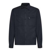 Ermenegildo Zegna Techmerino Overshirt med Bröstfickor Gray, Herr