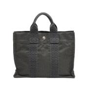 Hermès Vintage Pre-owned Canvas handvskor Black, Dam