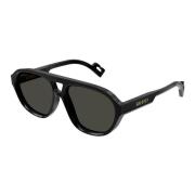 Gucci Svart/Grå Solglasögon Gg1239S Black, Herr