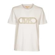 Michael Kors Vit Tröja med Grommet Empire Tee White, Dam