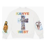 Yeezy Begränsad upplaga Cross Crewneck White White, Herr