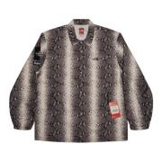 Supreme Begränsad upplaga Snakeskin Tränarjacka Svart Multicolor, Herr