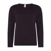 Skovhuus Zig Zag Mönstrad Pullover Blus Mörklila Purple, Dam