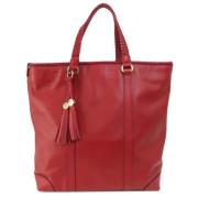 Gucci Vintage Pre-owned Laeder totevskor Red, Dam