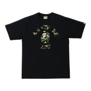 A Bathing APE Camo College Tee Svart/Grön Black, Herr