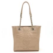 Chanel Vintage Pre-owned Laeder chanel-vskor Beige, Dam