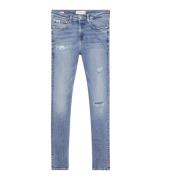 Calvin Klein Blå Slim Fit Elastisk Denim Jeans Blue, Herr