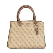 Guess Beige Noelle Bag 2 med flera fack Beige, Dam