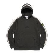 Stone Island Begränsad Upplaga Randig Huvtröja Svart Black, Herr