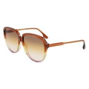 Victoria Beckham Brun Gul Rosa Acetat Solglasögon Multicolor, Dam