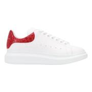 Alexander McQueen Röd Croc Effekt Sneaker Limited Edition White, Herr