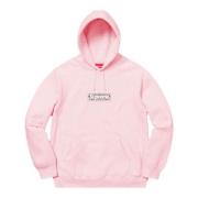 Supreme Begränsad upplaga Bandana Box Logo Hoodie Pink, Herr