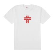 Supreme Begränsad upplaga Cross Box Logo Tee White, Herr