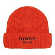 Supreme Räfflad Beanie Bränd Orange Limited Edition Orange, Unisex