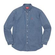 Supreme Begränsad Upplaga Twill Skjorta Denim Blue, Herr