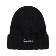 Supreme Svart Loose Gauge Beanie Limited Edition Black, Herr