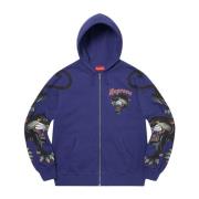 Supreme Begränsad upplaga Panther Zip Up Hoodie Blue, Herr