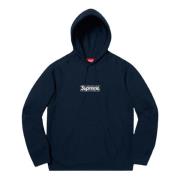 Supreme Begränsad upplaga Bandana Box Logo Hoodie Blue, Herr