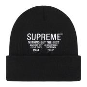 Supreme Svart Beanie Mössa Limited Edition Black, Unisex