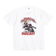 Supreme Begränsad upplaga Ducati Bike Tee White, Herr