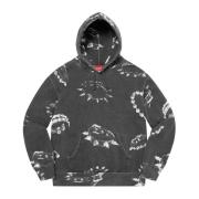 Supreme Studded Collars Hooded Sweatshirt Black Gray, Herr