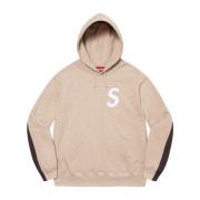 Supreme Begränsad upplaga S Logo Split Hoodie Beige, Herr