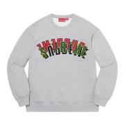 Supreme Exklusiv Stacked Crewneck Fleece Gray, Herr