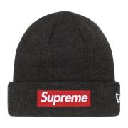 Supreme Begränsad upplaga Box Logo Beanie Kol Black, Unisex