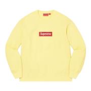 Supreme Begränsad upplaga Crewneck Blek Gul Yellow, Herr