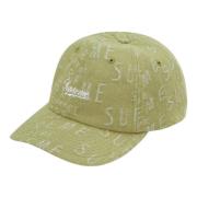 Supreme Pastellgrön Jacquard Denim Keps Green, Unisex