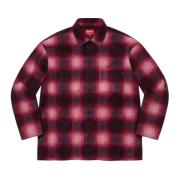 Supreme Röd Shadow Plaid Fleece Skjorta Begränsad Upplaga Multicolor, ...