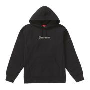 Supreme Begränsad Upplaga Swarovski Svart Hoodie Black, Herr