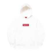 Supreme Begränsad upplaga Box Logo huvtröja vit White, Herr