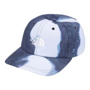 Supreme Begränsad upplaga Denim Print 6-panel Keps Blue, Unisex