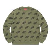 Supreme Vändbar Crewneck Ljus Oliv Green, Herr